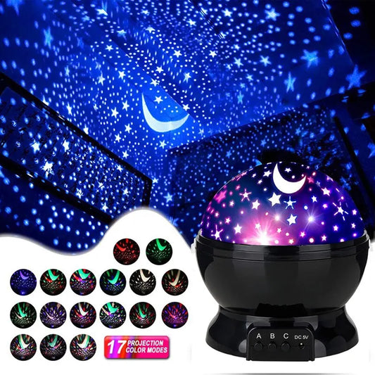 Galaxy Night Light Projector με αστέρια και σχέδια φεγγαριού για παιδιά