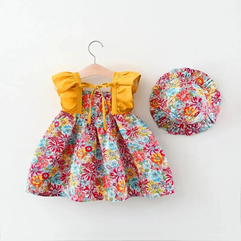Floral Dress With Hat