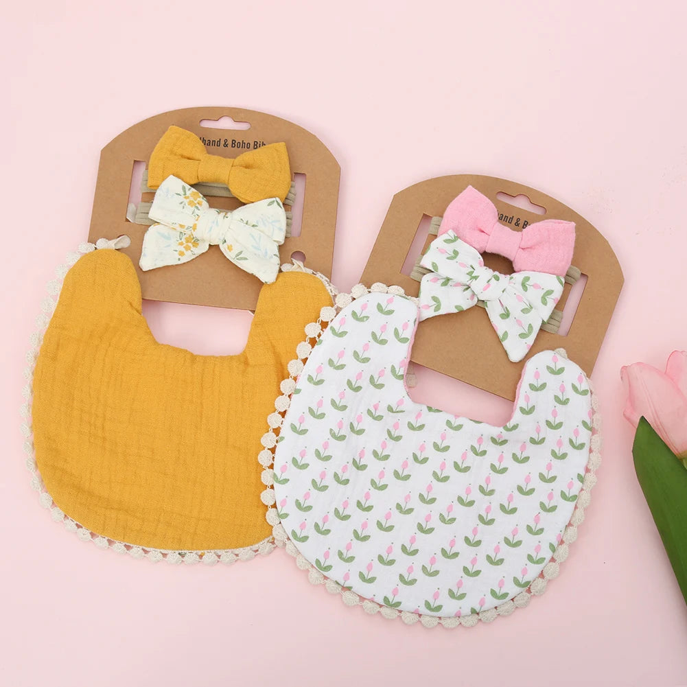 Σετ Baby Flower Bibs 3 τμχ