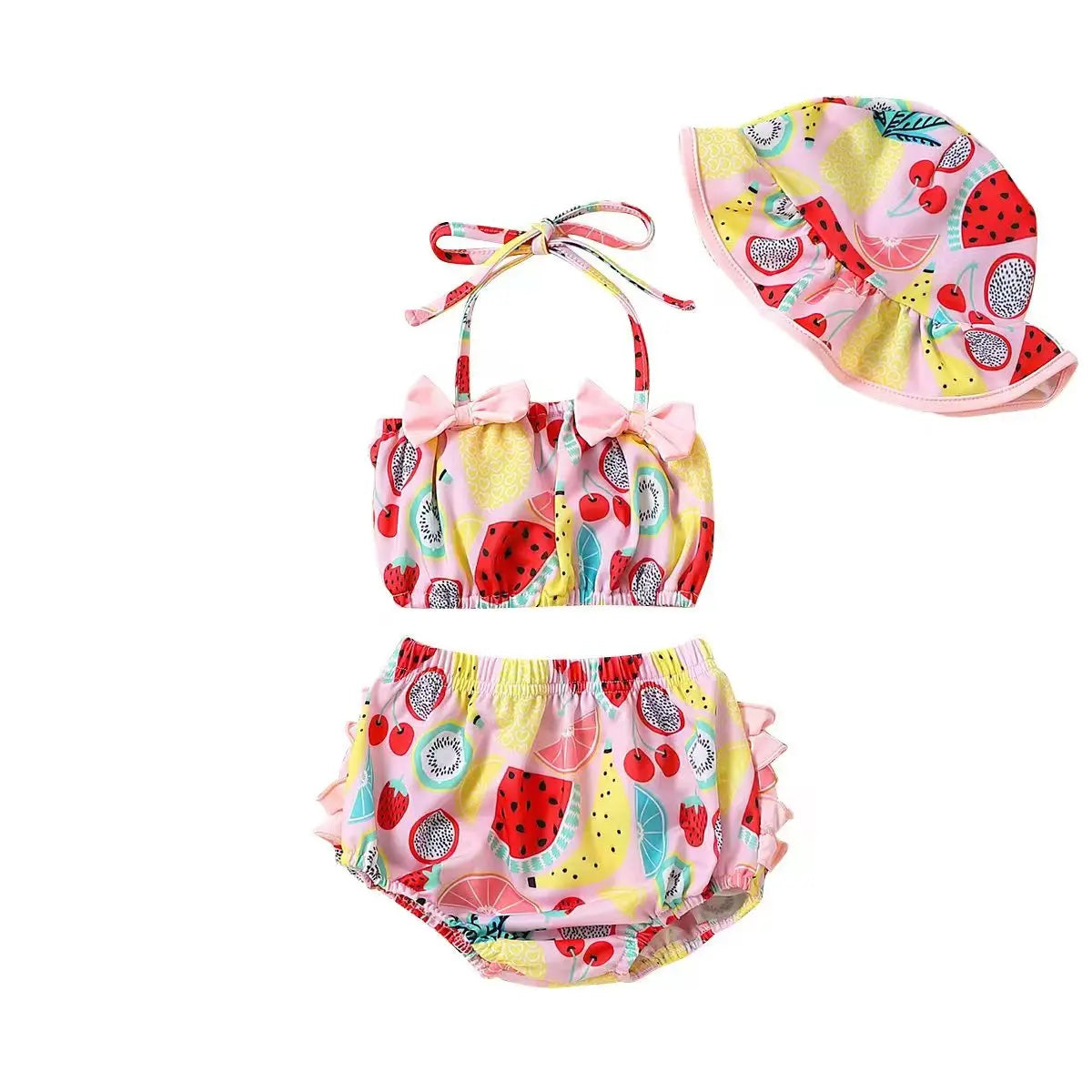 Σετ μαγιό Fruit Print 3 τεμαχίων