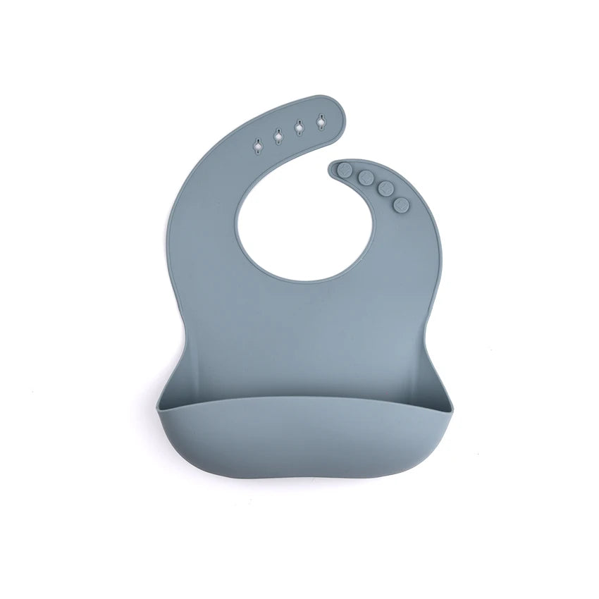 Silicone Baby Bib with Food Collection Pouch
