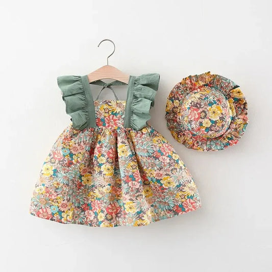 Floral Dress With Hat