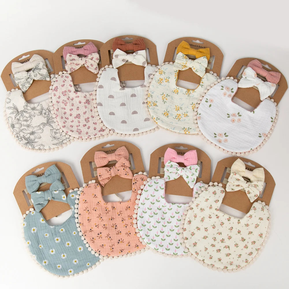 Σετ Baby Flower Bibs 3 τμχ