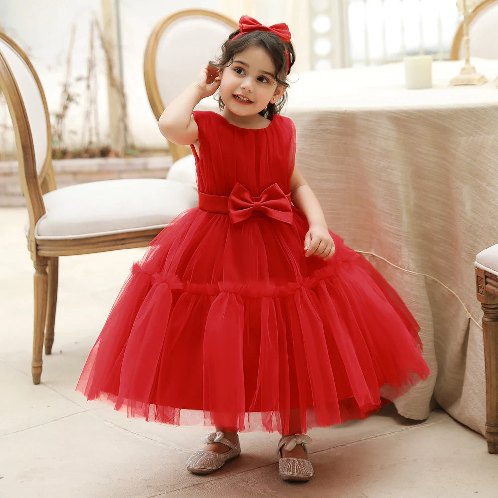 Tulle Dress with Bow Set for Babies