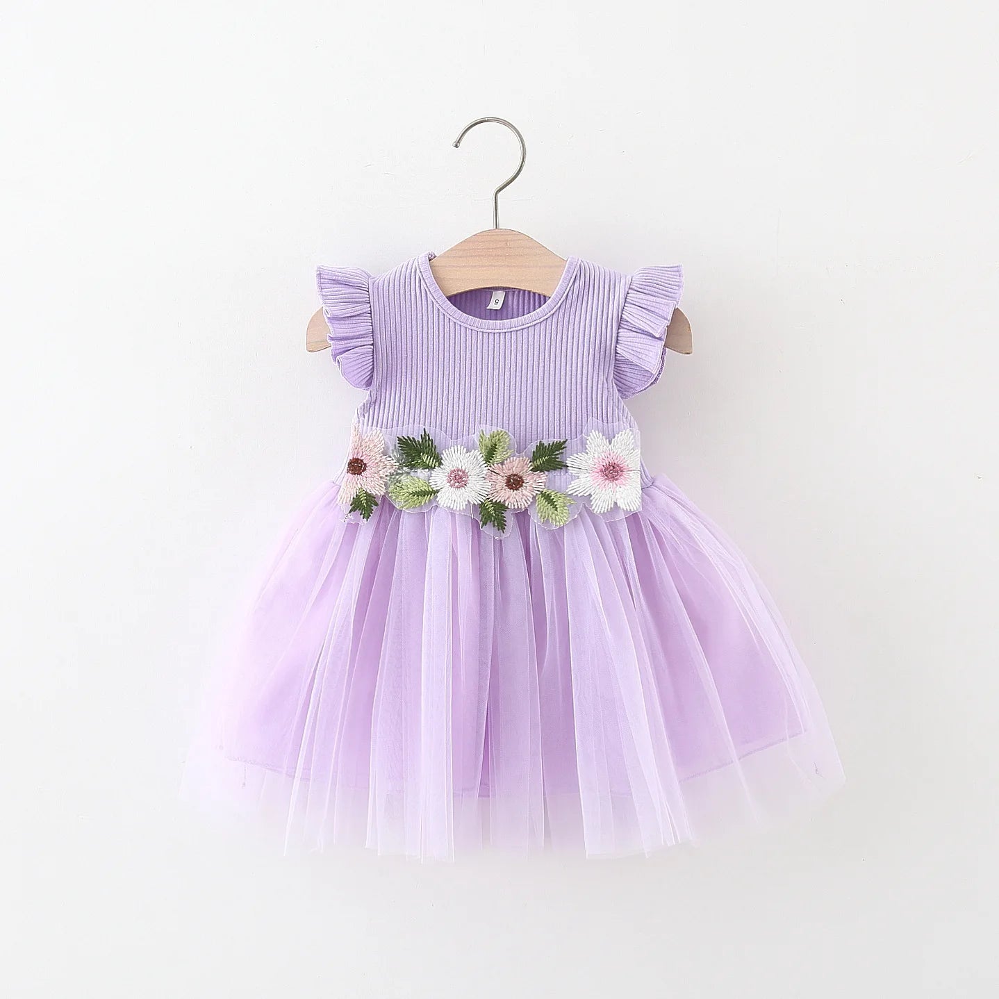 Girls' Dress With Flowers