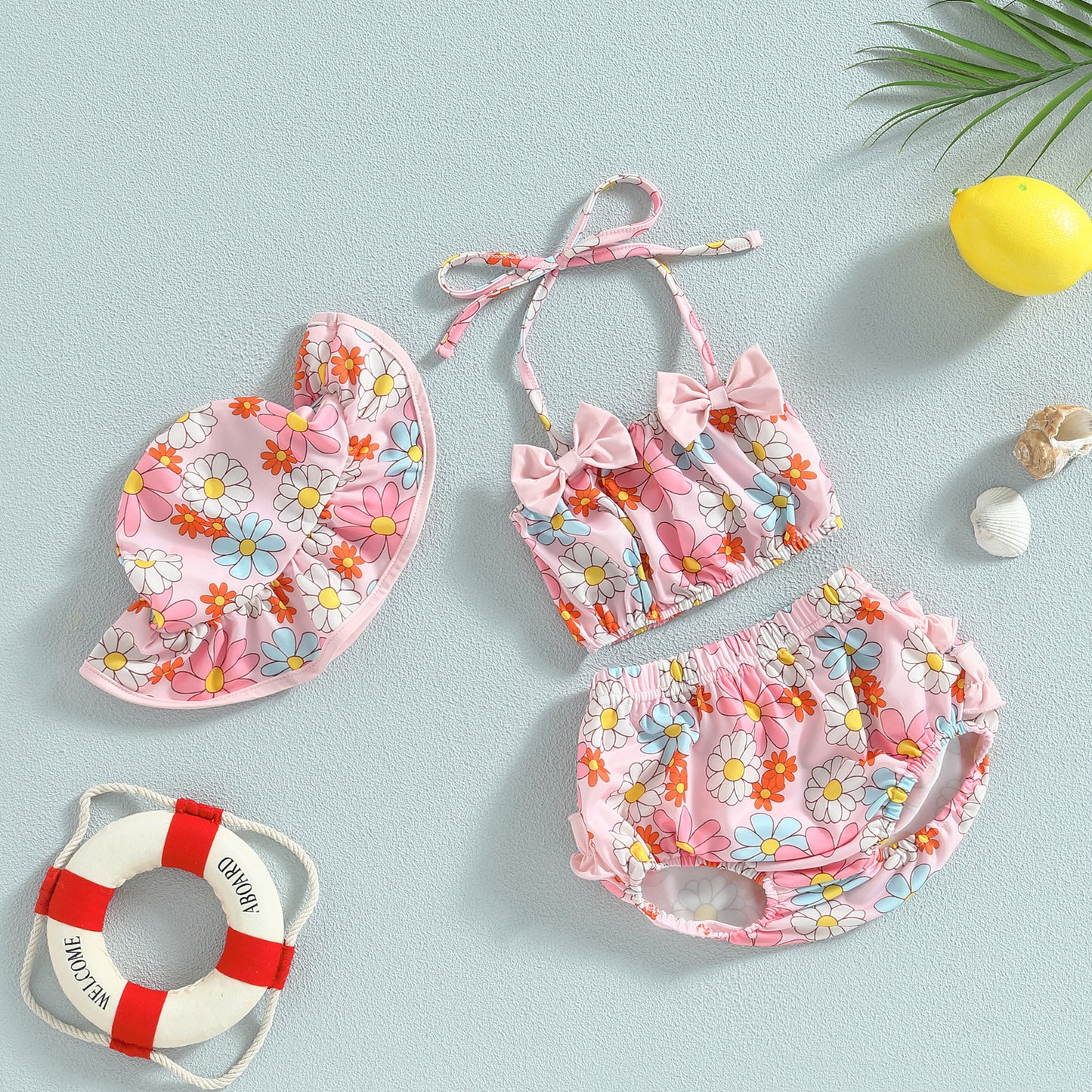 Σετ μαγιό Fruit Print 3 τεμαχίων
