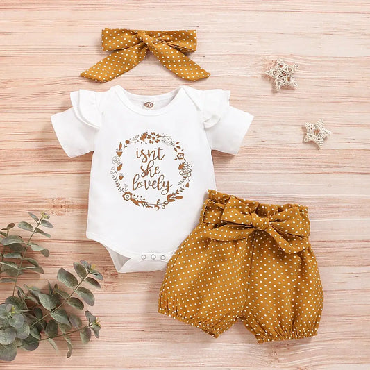 Adorable Baby Girl 3PCS Set