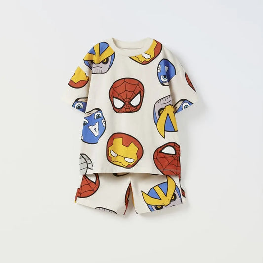 Cartoon Baby Boys Summer Set – T-shirt & Shorts