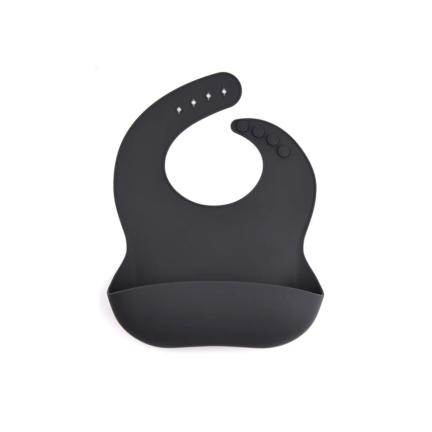 Silicone Baby Bib with Food Collection Pouch