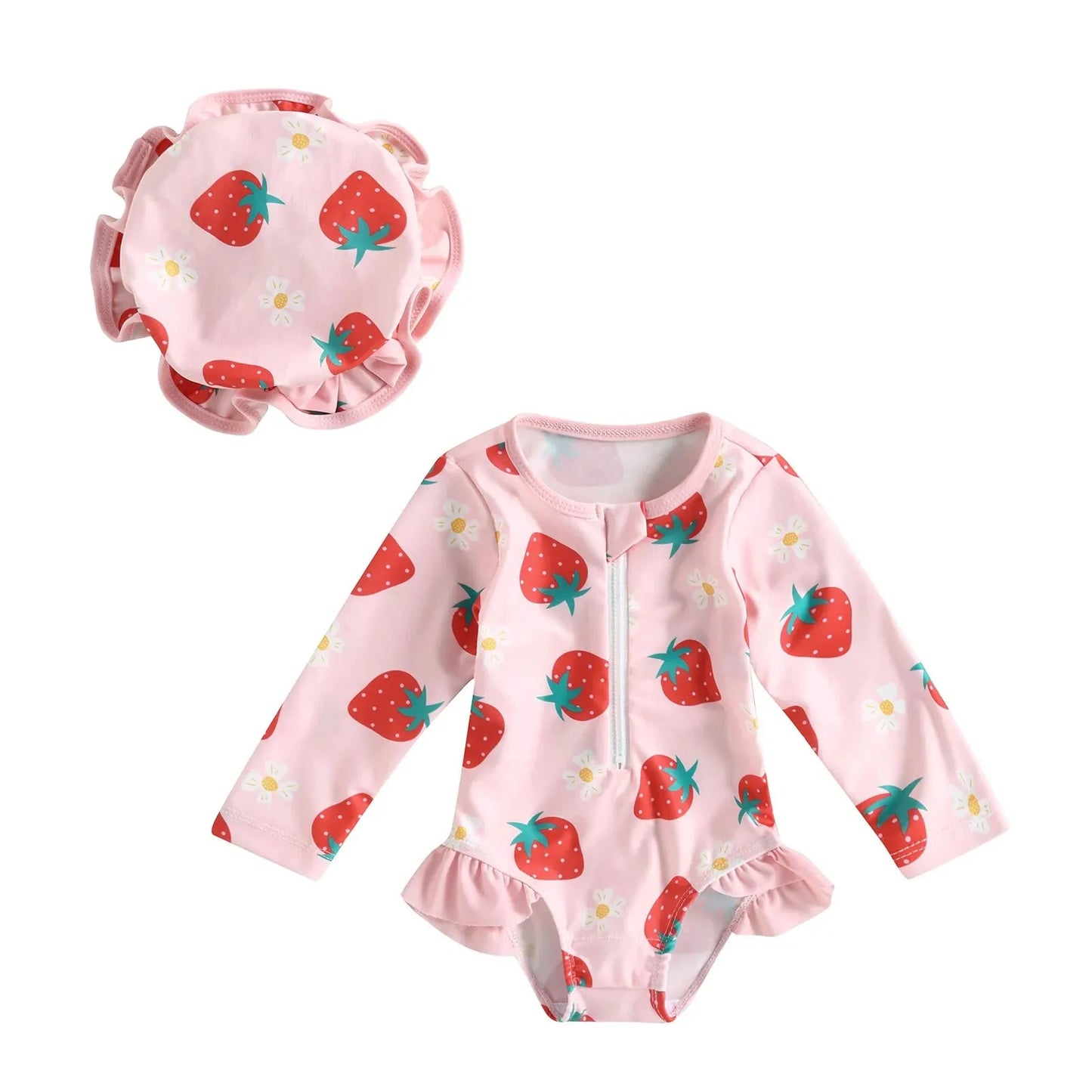 One-piece Swimsuit &amp; Ribbon for Little Girl