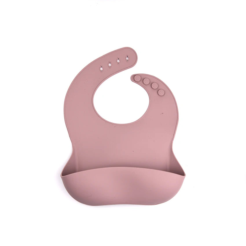 Silicone Baby Bib with Food Collection Pouch