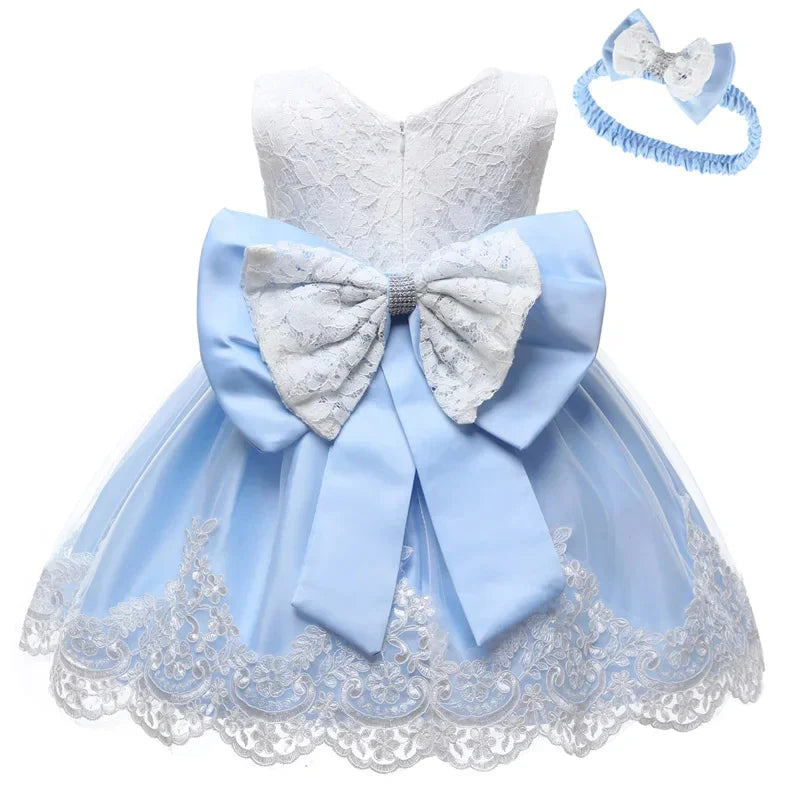 Baby Girls Dress Βow Set