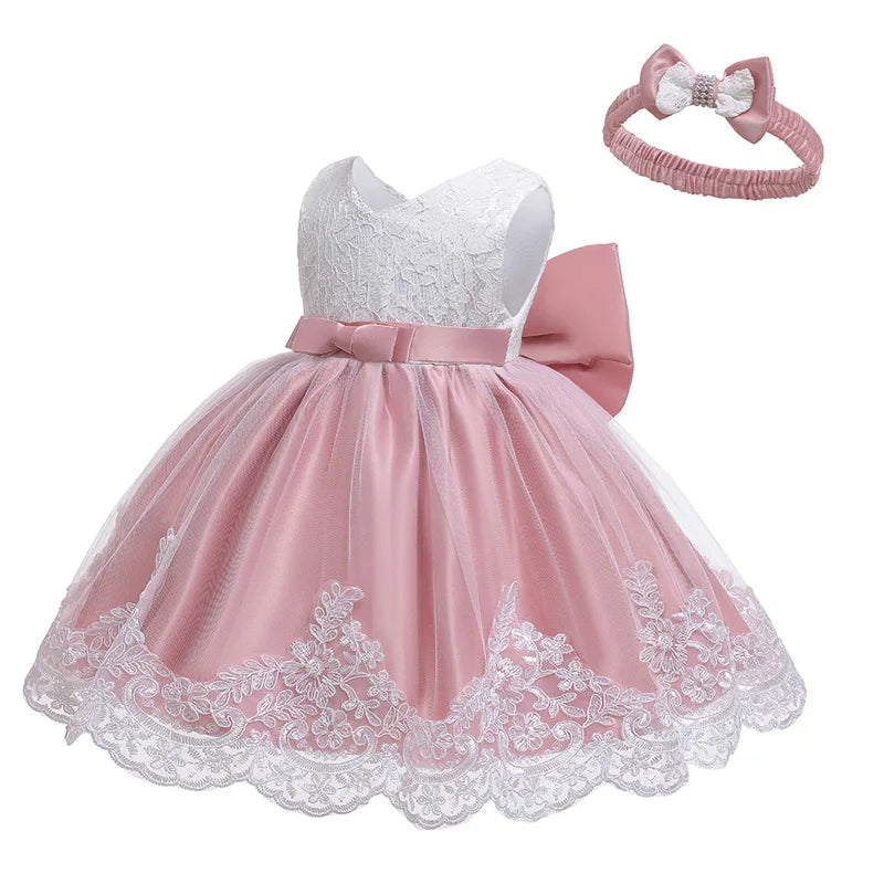 Baby Girls Dress Βow Set