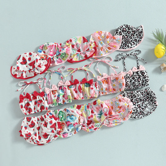 Σετ μαγιό Fruit Print 3 τεμαχίων