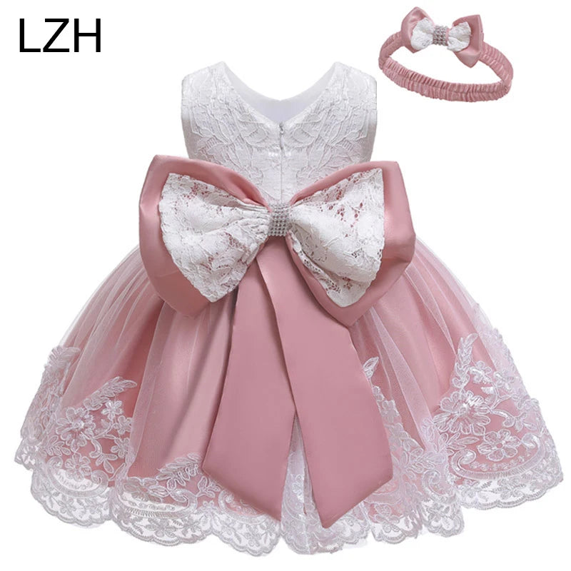 Baby Girls Dress Βow Set