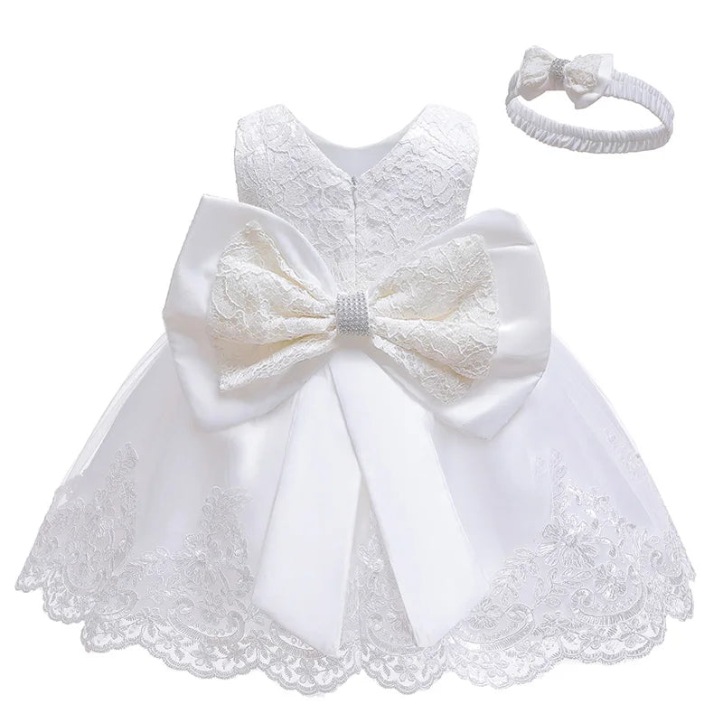 Baby Girls Dress Βow Set