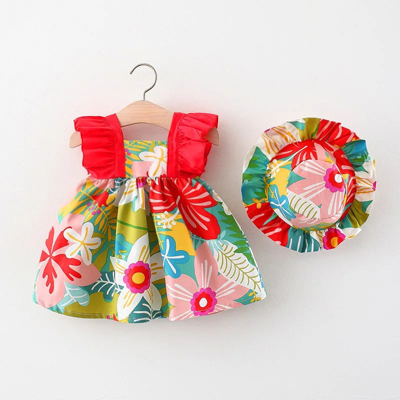 Floral Dress With Hat