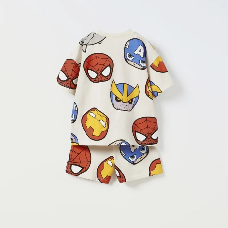 Cartoon Baby Boys Summer Set – T-shirt & Shorts